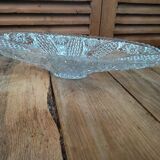Fruit bowl display faceted star dish chiseled molded crystal