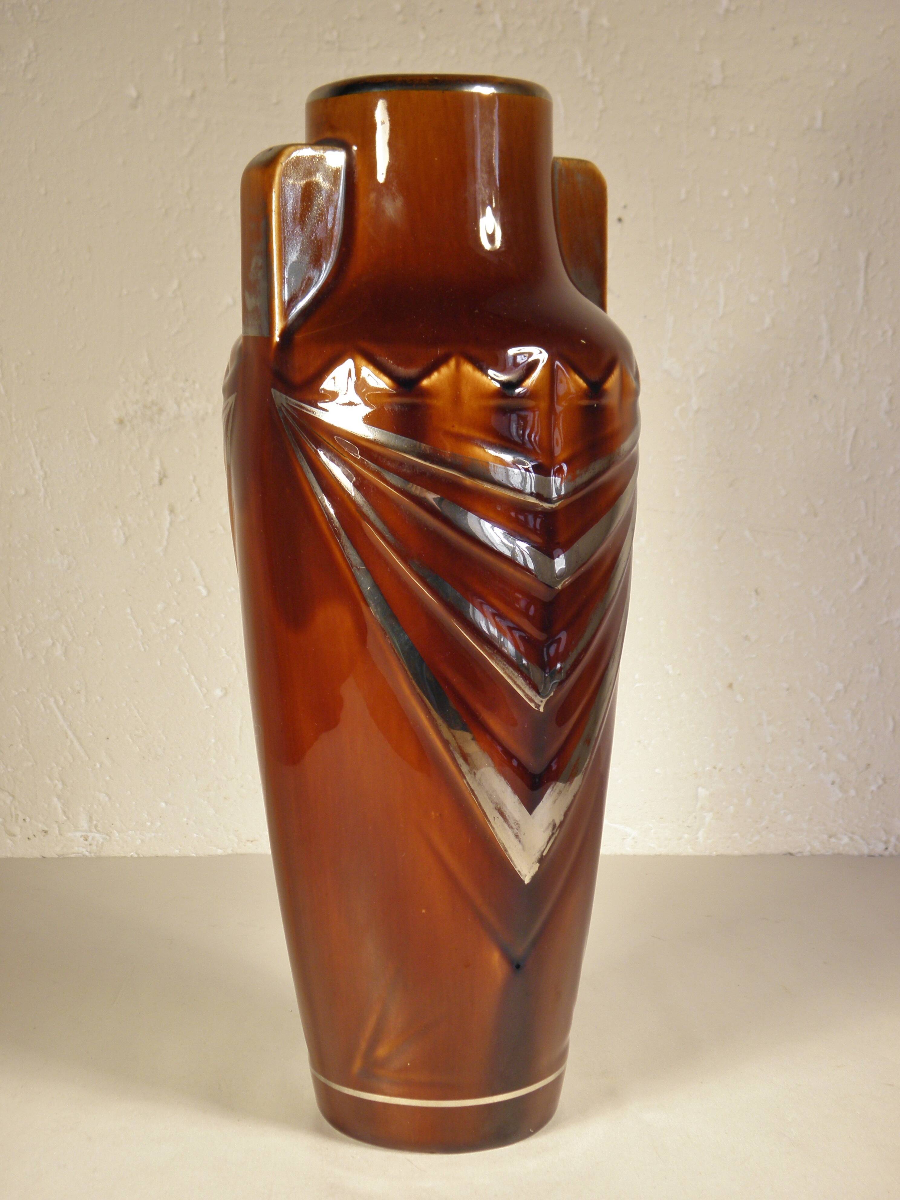 Art Deco Ceramic Vase Elge - Vierzon