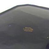 Flat Lunéville Ket G dark blue & gold enamelled