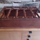 Vintage rattan wall shelf