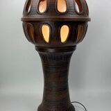 Brutalist ceramic mushroom floor lamp 100cm, 1960s