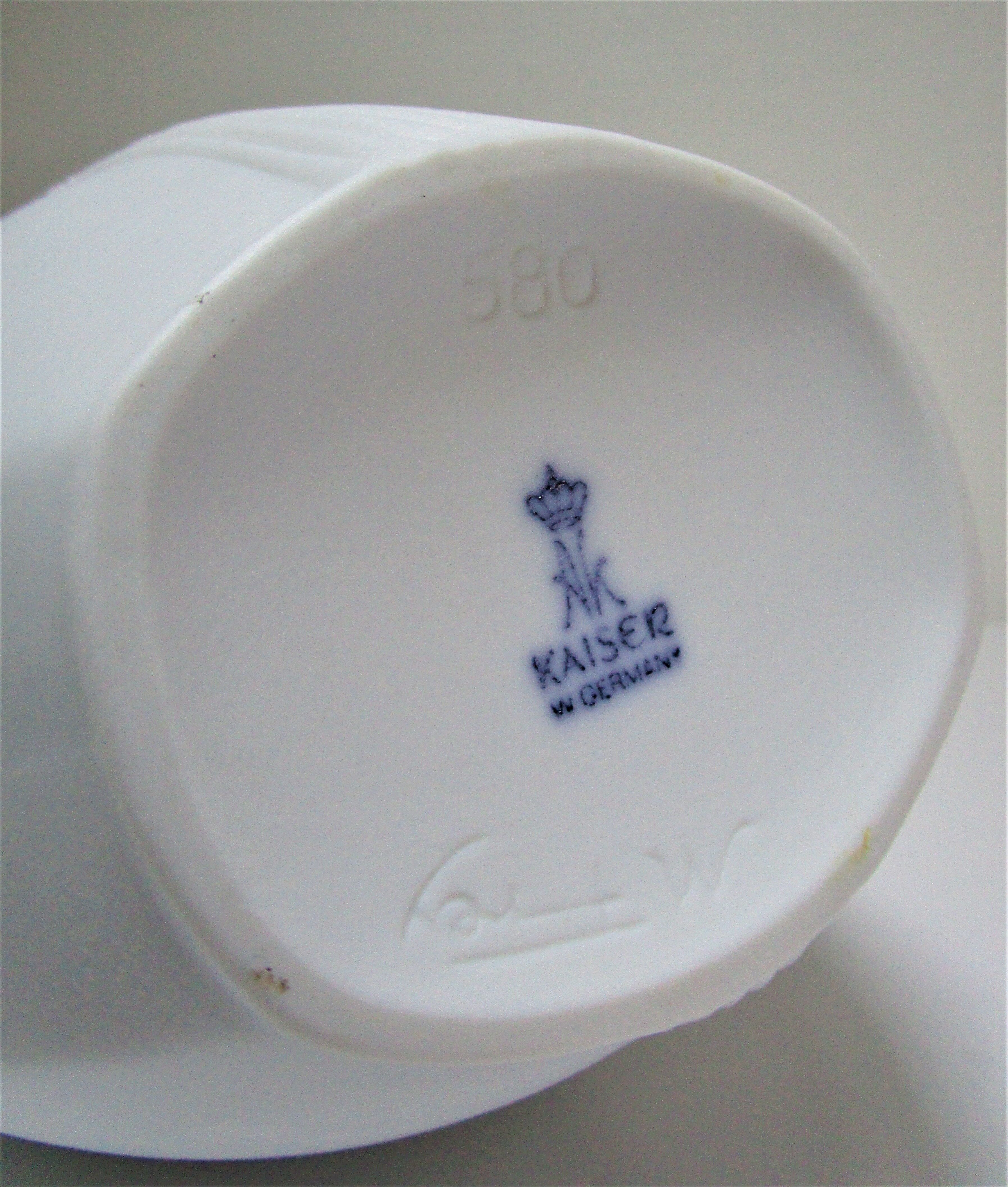 Porcelain vase biscuit Manfred Frey for AK Kaiser vegetable decoration