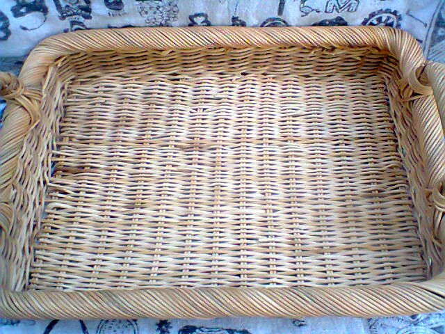 Vintage rattan tray