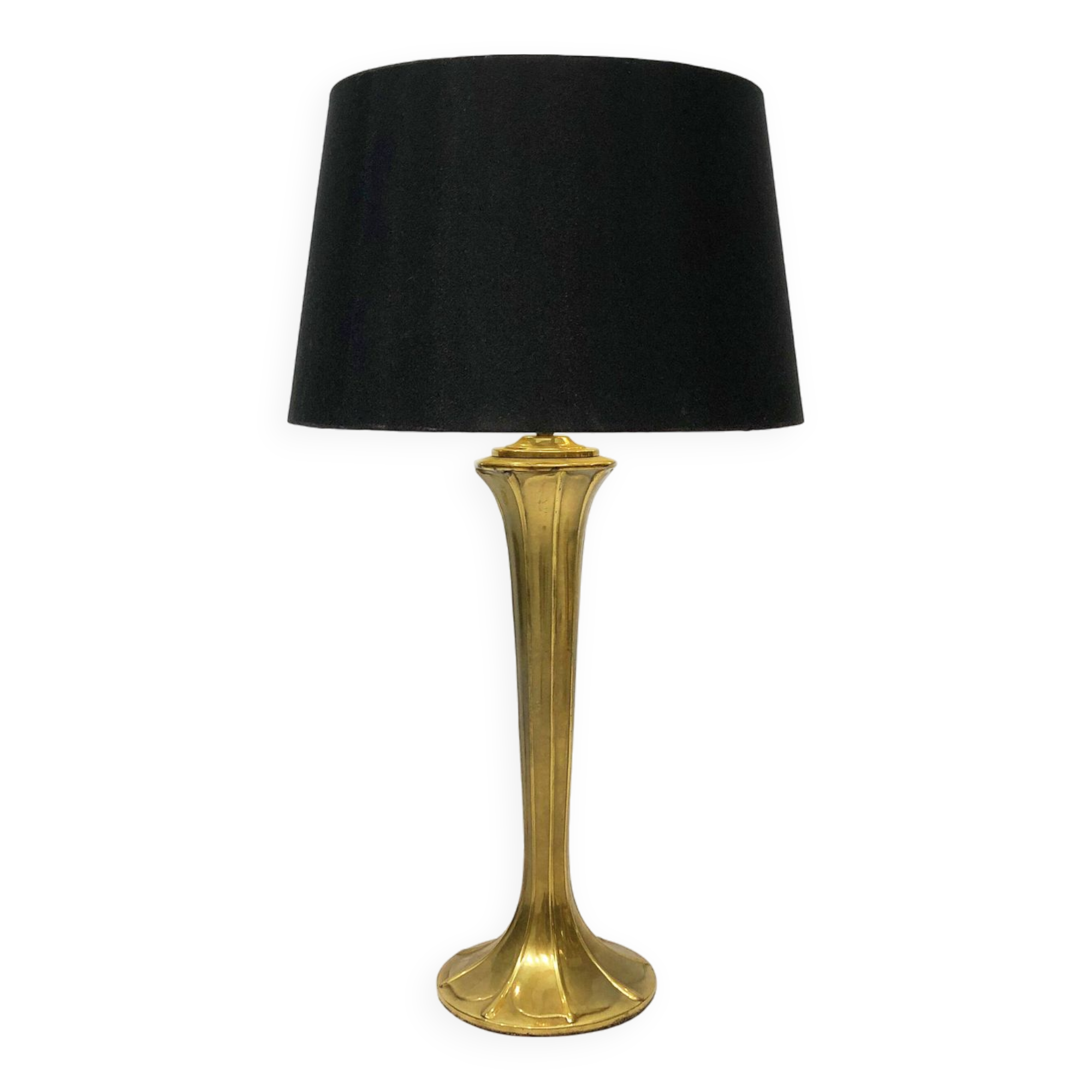Brass Art Nouveau Style Table Lamp 1970s Glamour Chic Jugendstil Light