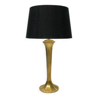 Brass Art Nouveau Style Table Lamp 1970s Glamour Chic Jugendstil Light