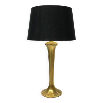 Lampe de table en laiton style Art Nouveau années 1970 Glamour Chic Jugendstil Light