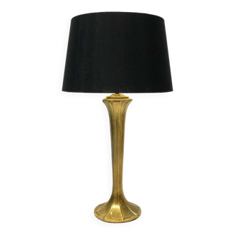 Lampe de table en laiton style Art Nouveau années 1970 Glamour Chic Jugendstil Light