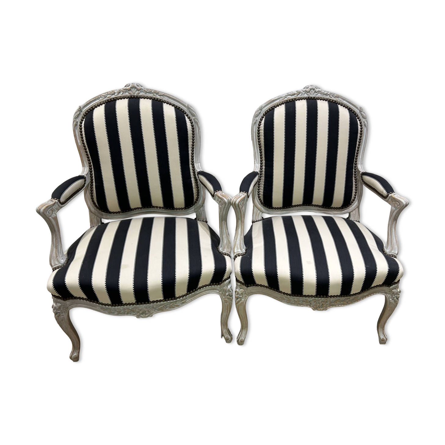 2 Louis XV style armchairs