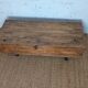 Rustic coffee table on wheels
