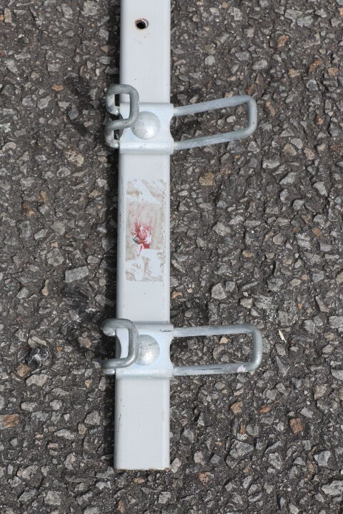 Grey school wall hanger 12 hooks 1800mm