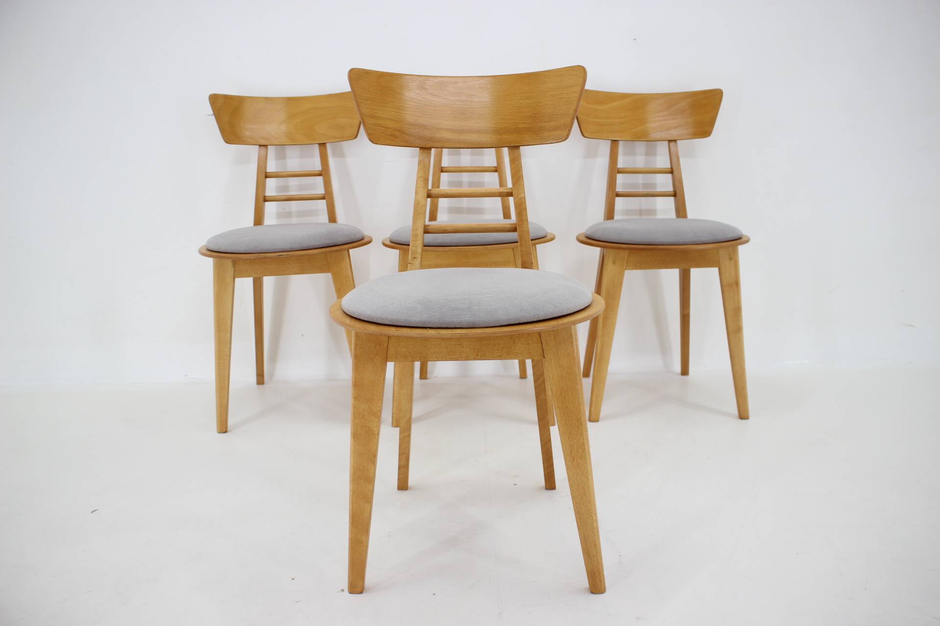 Four Dining Chairs by Ton, Czechoslovakia