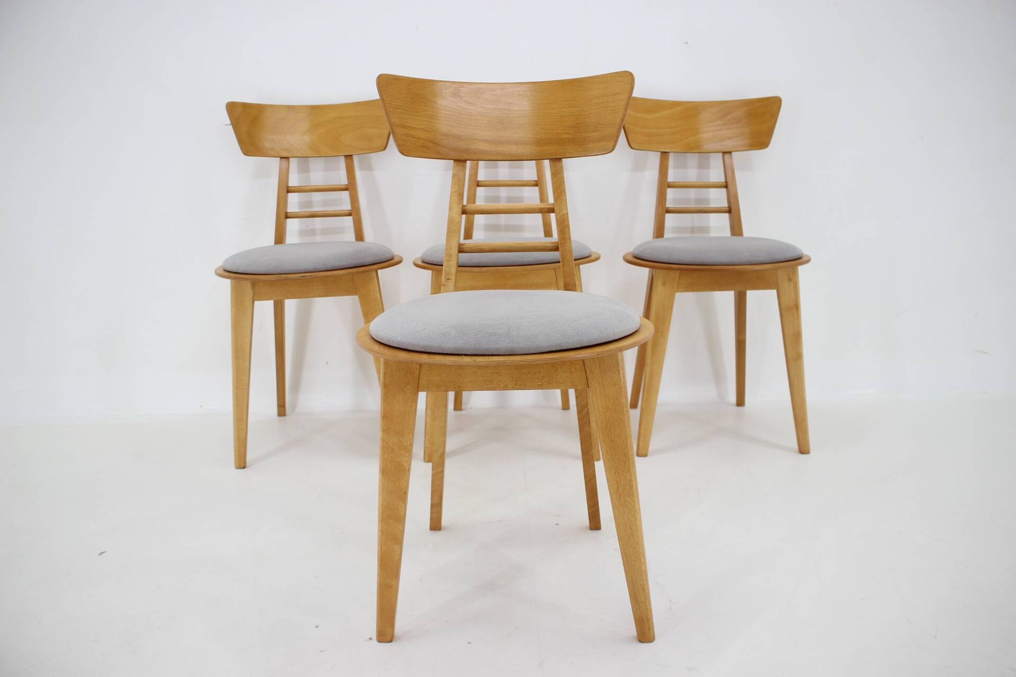 Four Dining Chairs by Ton, Czechoslovakia