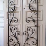 2 antique wrought iron doors