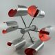 60s 70s 6-flame Sputnik candlestick metal chrome space age design