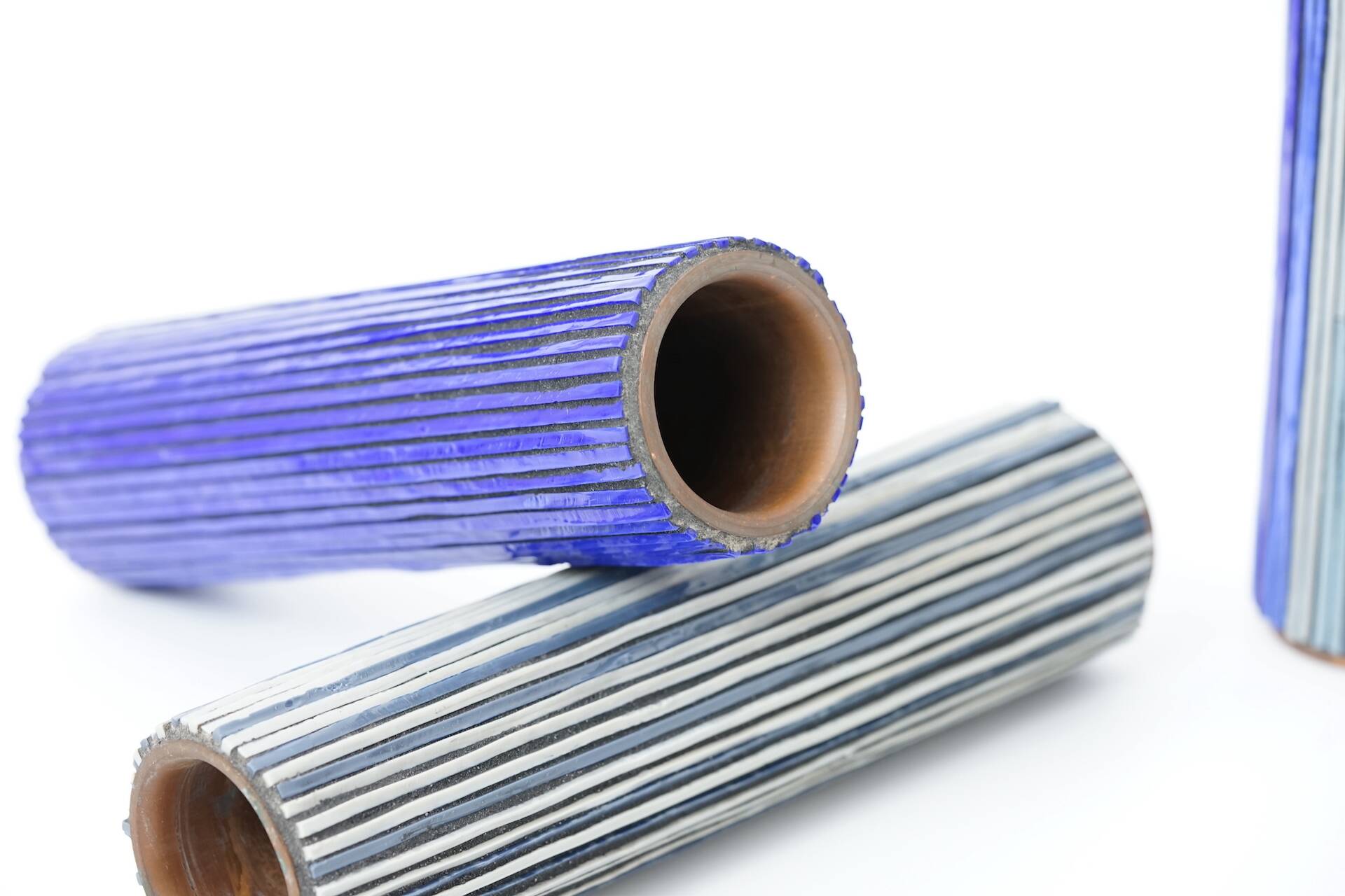 Mid Modern Pottery Mosaic Vases by W. Zimmermann for Ritter