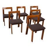 Set of six sculptural Italian dining chairs by Mobil Girgi