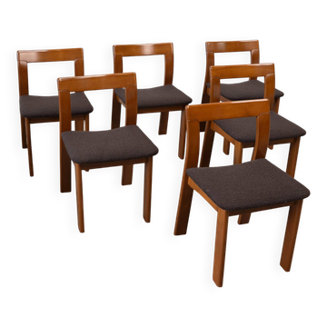Set of six sculptural Italian dining chairs by Mobil Girgi