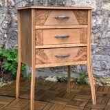 Art Deco chest of drawers in raw wood, 1930