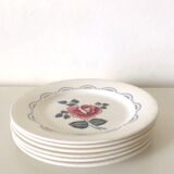 6 Digoin Sarreguemines plates, Albinque