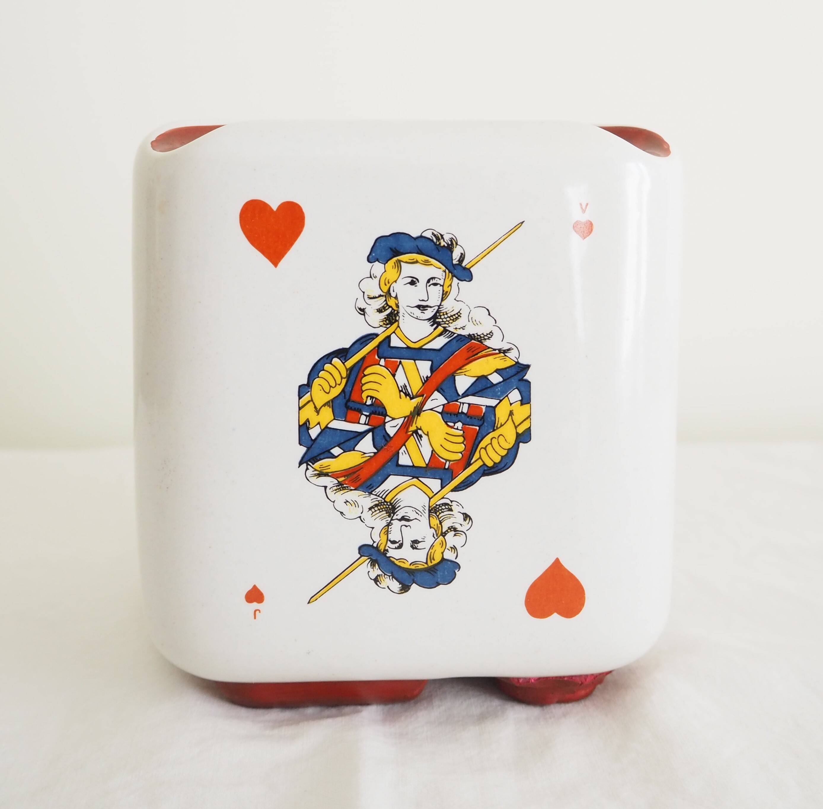 Cendrier cube en céramique Napoléon Aigle Rouge – Cendrier publicitaire