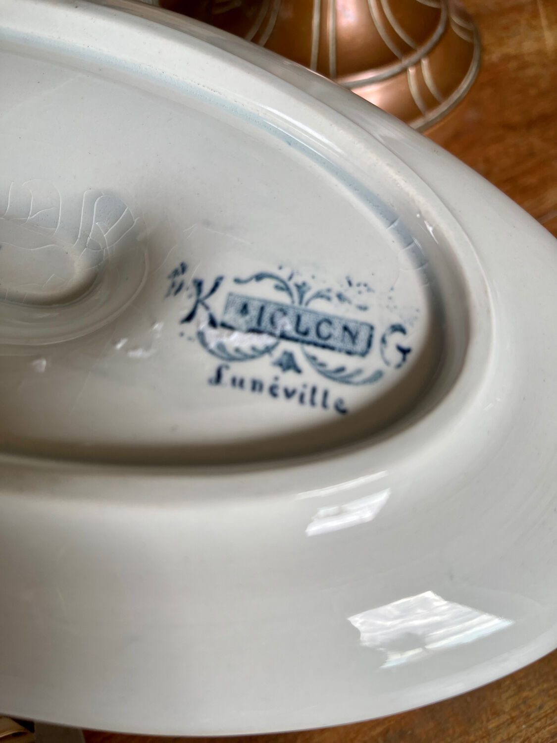 Luneville iron earth gravy dish