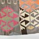 Tapis Kilim tribal vintage marron et rose, 5 x 10, long et large, 163 x 298 cm