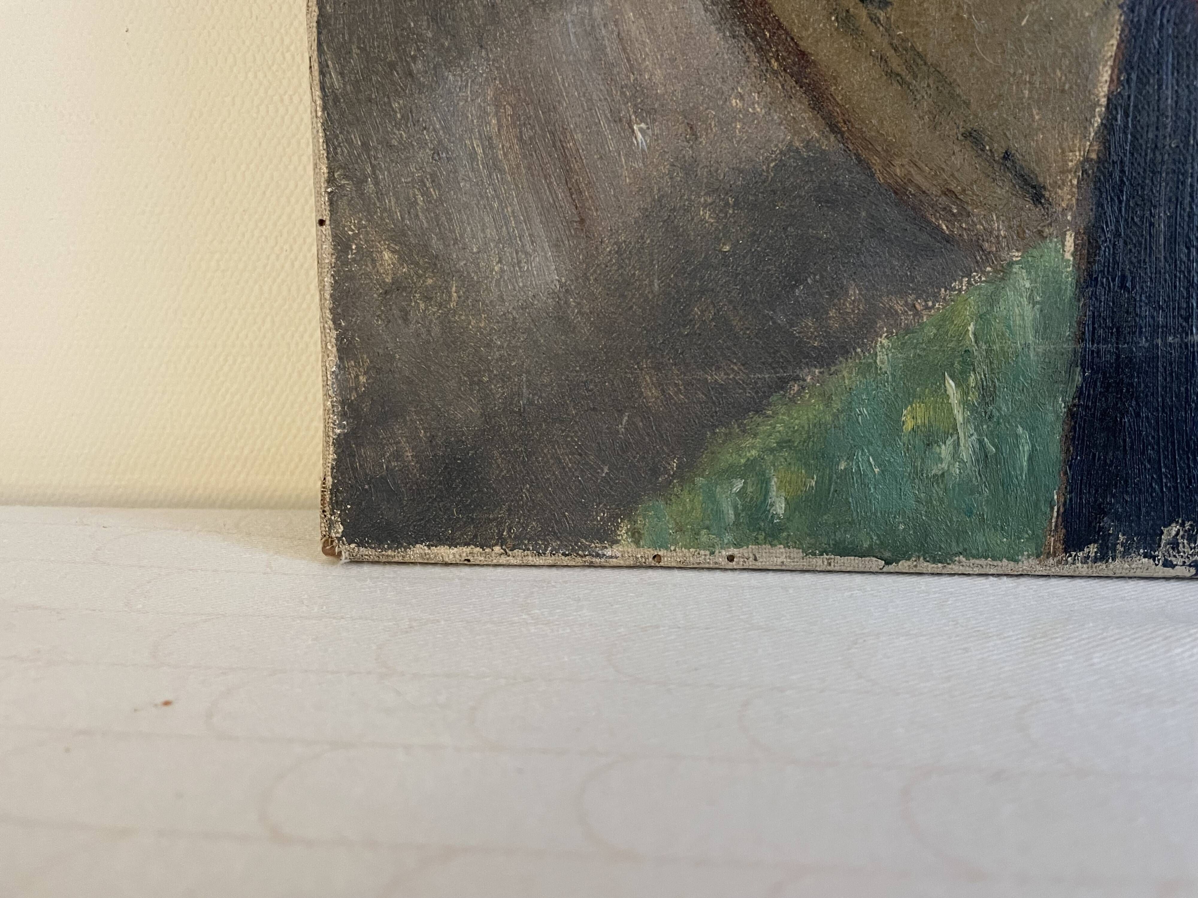 Portrait of a woman, Oil on canvas, Th. Lantz