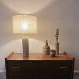 Sandstone and jute lamp