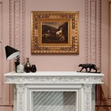 Pastoral landscape italian painting from the 18th century