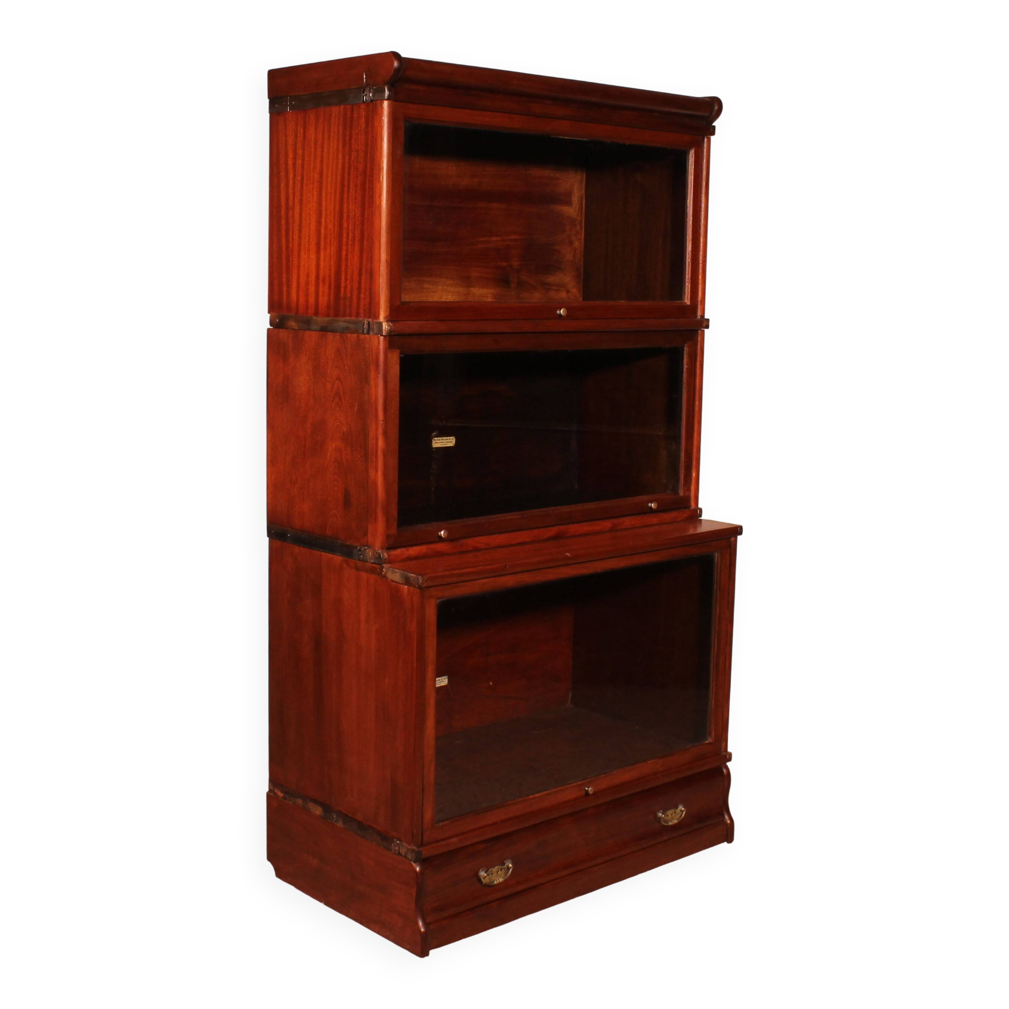 Globe Wernicke Library in Mahogany with 3 large elements and a projection.