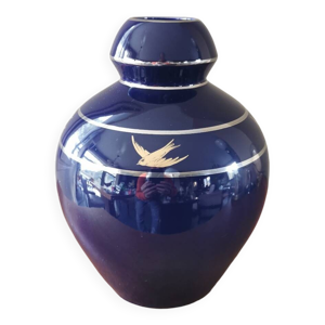 Vase art déco en céramique - bleue