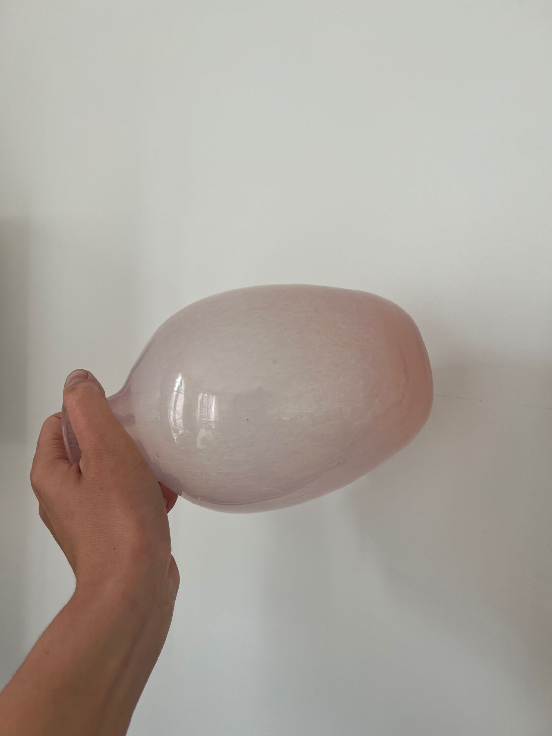 Pink glass vase