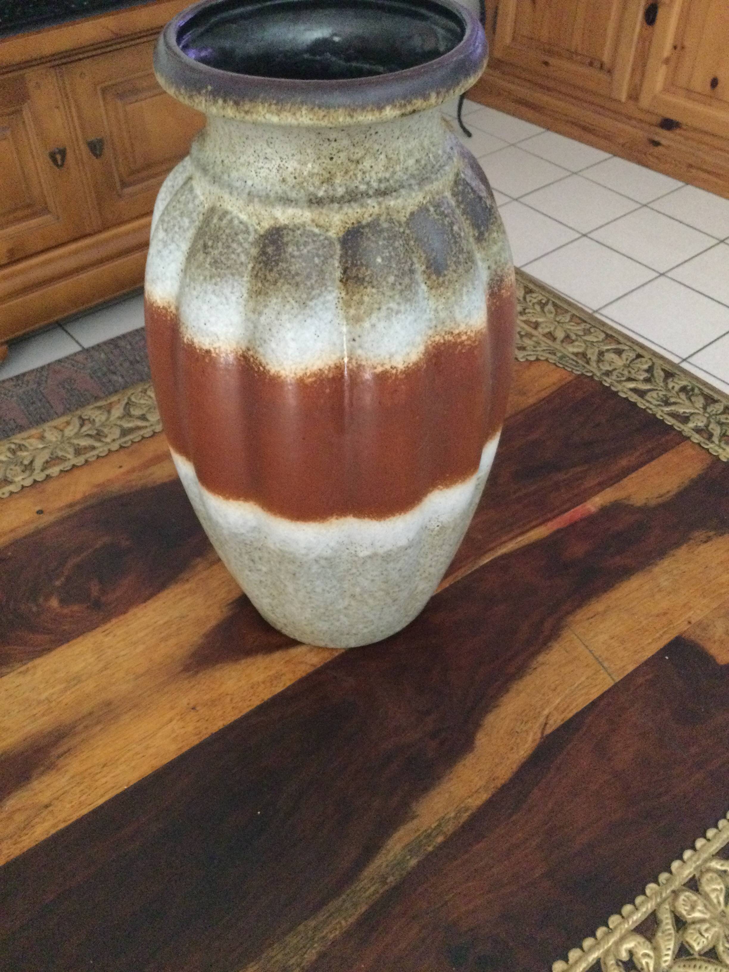 Vintage floor vase Scheurich 292 Ceramic W. Germany 40 cm