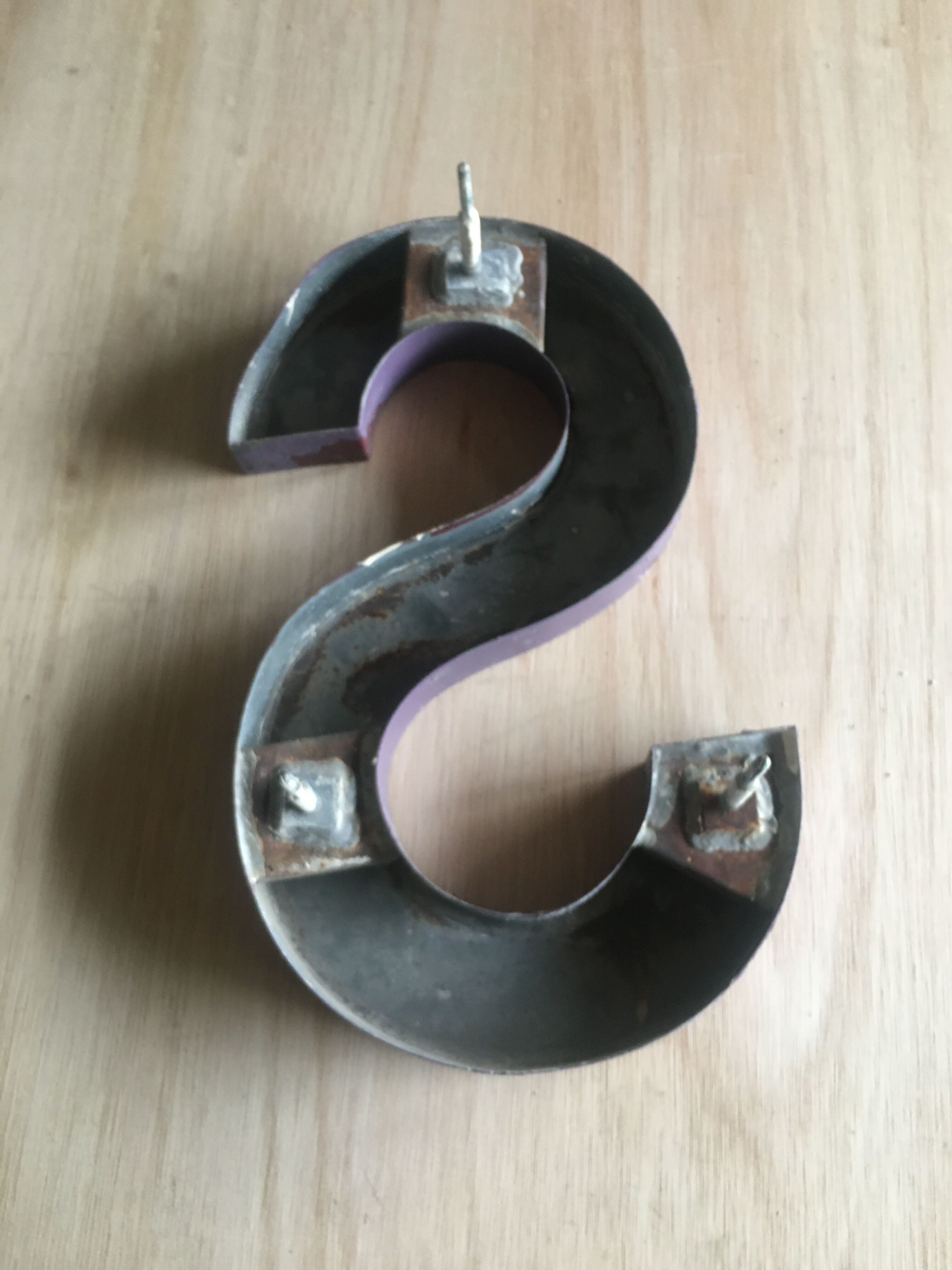 Industrial letter in zinc