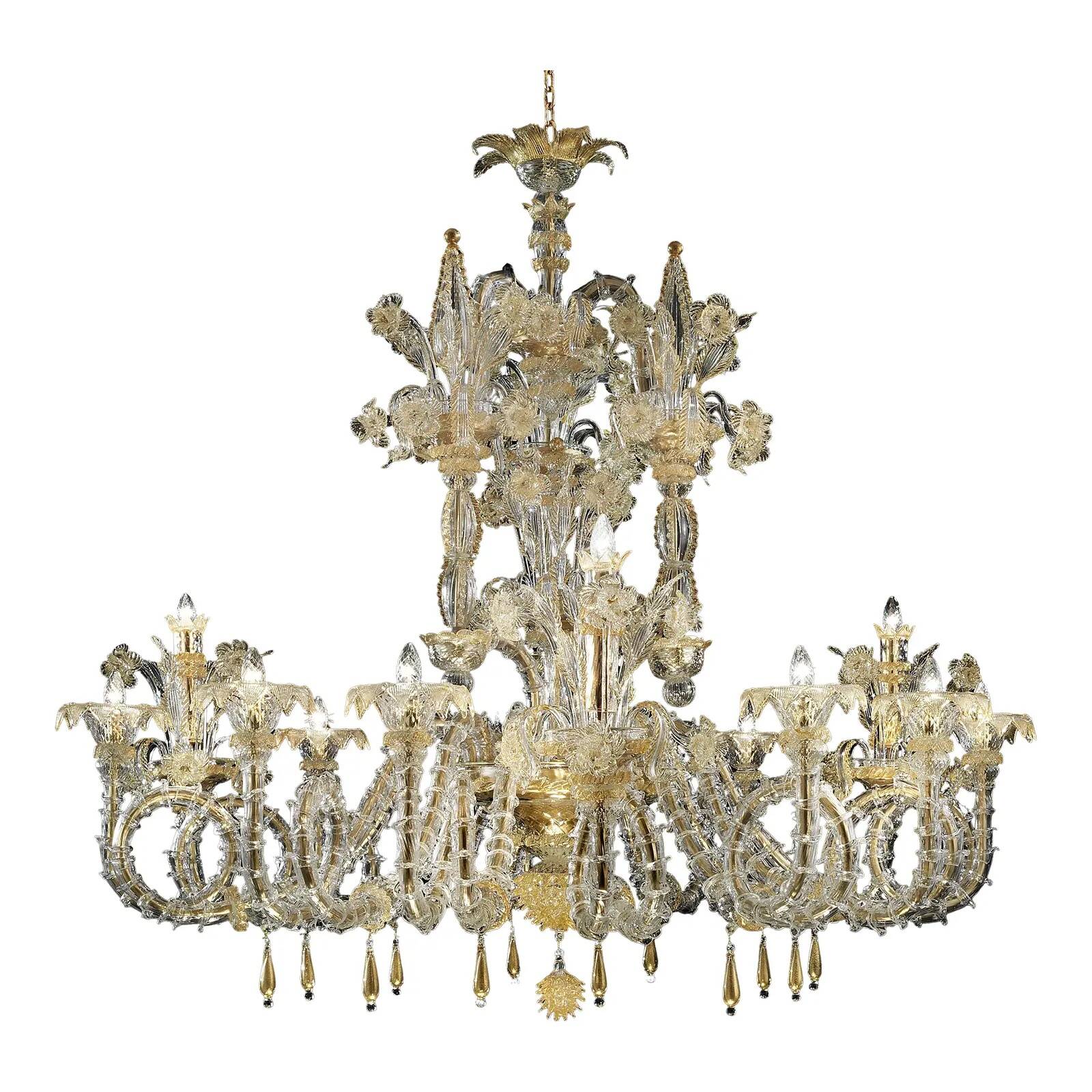 Handcrafted Imperial Venetian Murano Glass Ca’ Rezzonico Chandelier