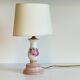 Lampe céramique italy roses et or