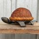 Lampe tortue bronze et pâte de verre