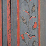 Rustic Farmhouse Folk Art Painted Bridal Cabinet dated 1806