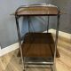 ADT Mobile Bar Cart / Serving Trolley — Chrome & Wood-Effect, 1970s Germany