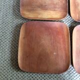 Set of 8 wooden plates