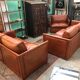 3-piece classic English leather lounge