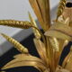 3-branched vintage golden wheat chandelier