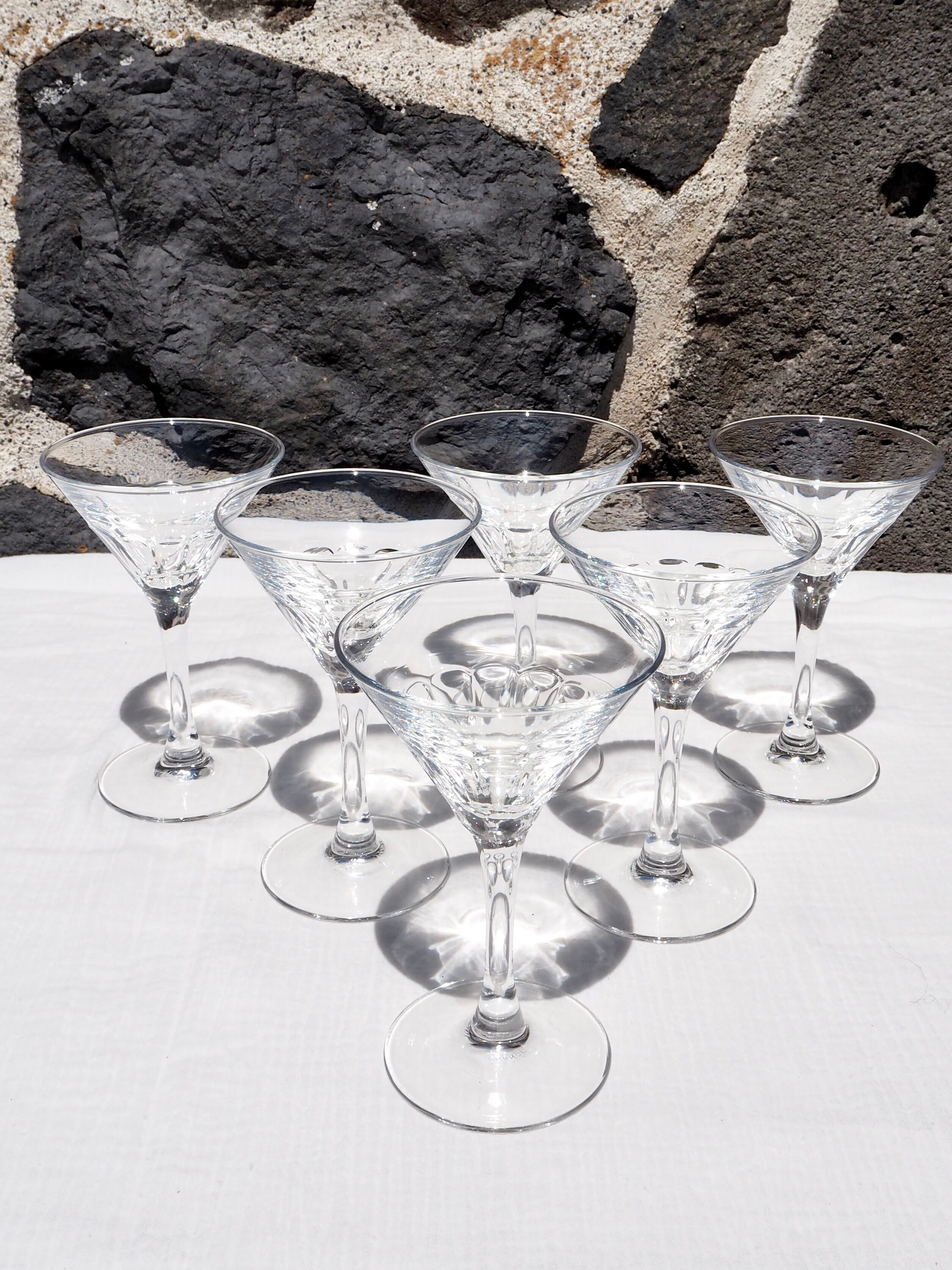 Set of 6 martini glasses