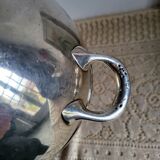 Silver-plated metal planter pot