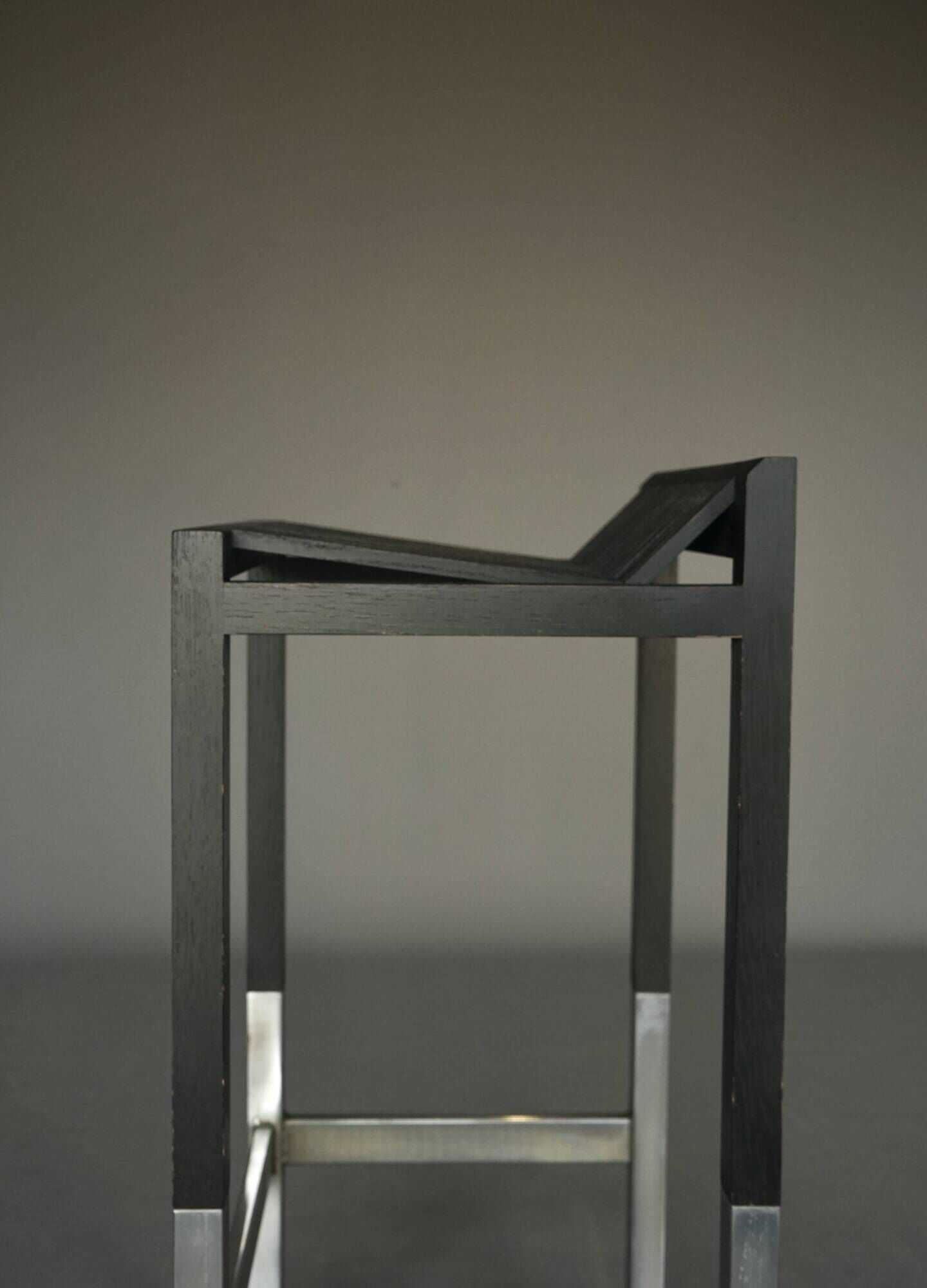 Minimalist Bar Stools by Ruud Jan Kokke, 1980s. Set of 2