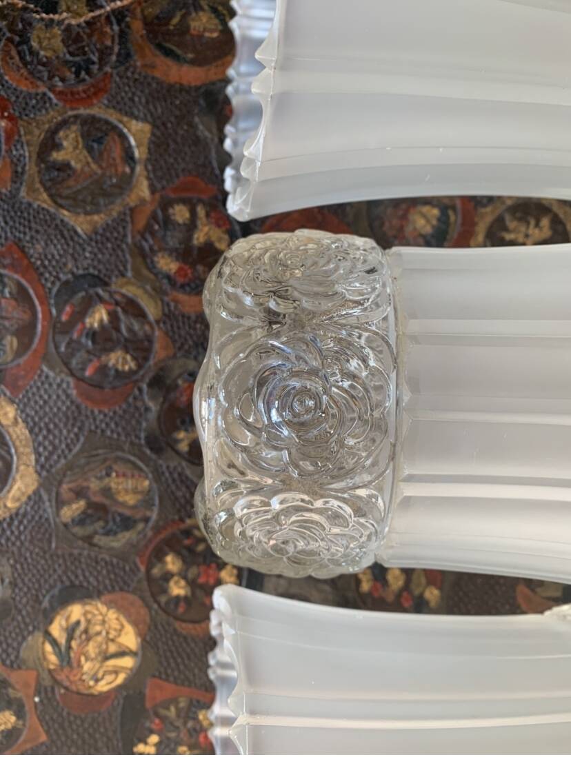 Trio of glass tulips