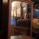 Beveled mirror trumeau fireplace glass in solid walnut Louis XVI style