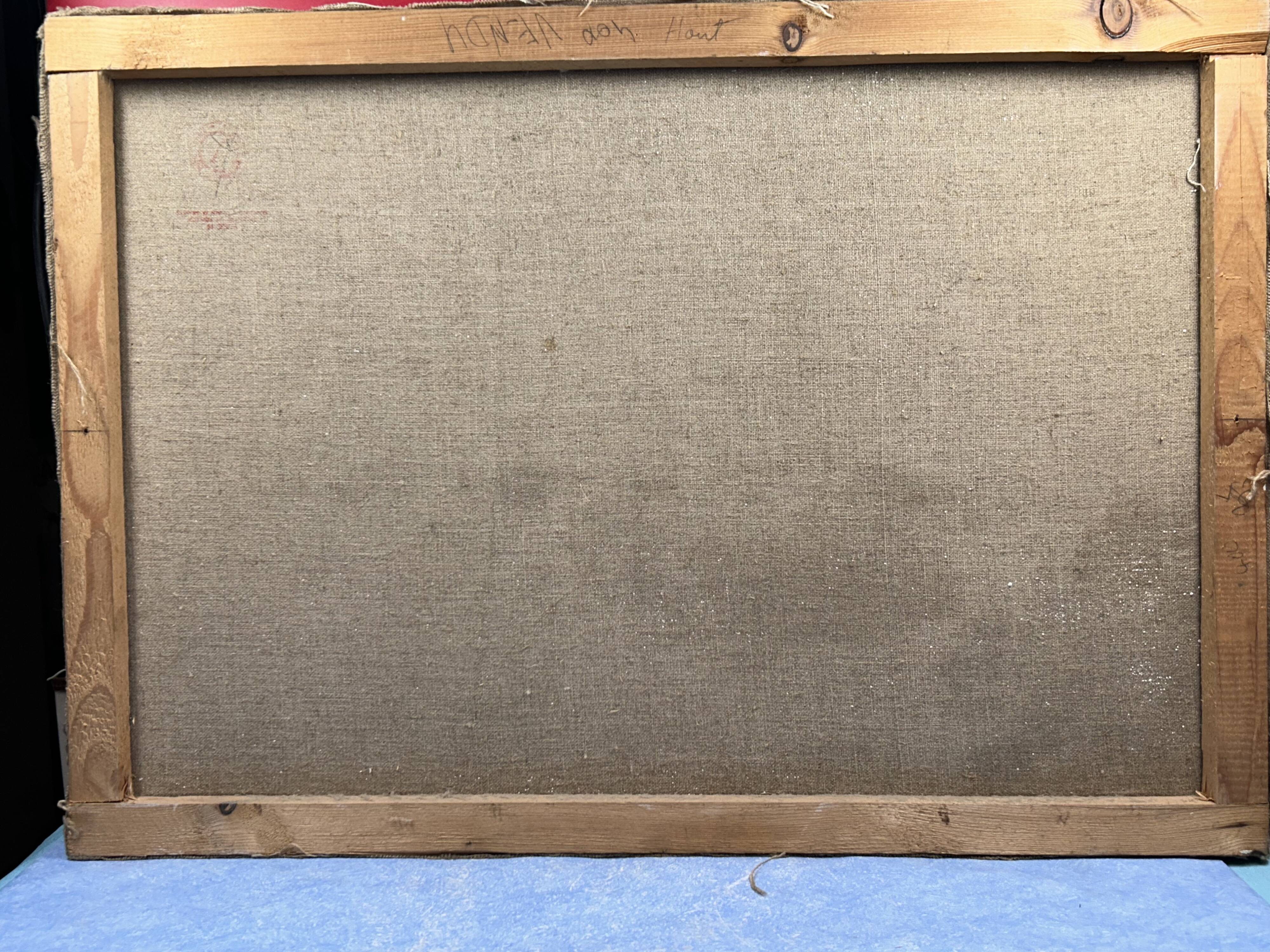 Oil on canvas "Brière under the snow" signature to be identified