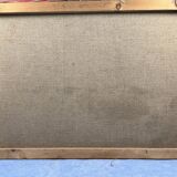 Oil on canvas "Brière under the snow" signature to be identified