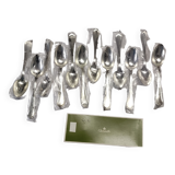 12 silver metal table spoons from Christofle model "Spatours"